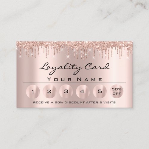 Loyaliy 6 Professional  Esthetician Rose Drips Business Card