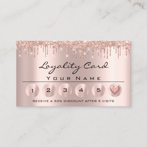 Loyaliy 6 Professional  Esthetician Rose Heart Business Card