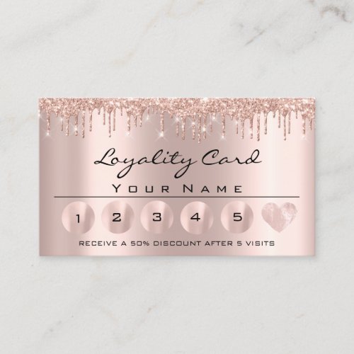 Loyaliy 6 Professional  Esthetician Rose Heart Business Card