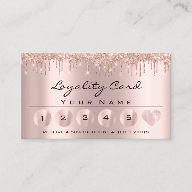Loyaliy 6 Professional  Esthetician Rose Heart Business Card (Front)