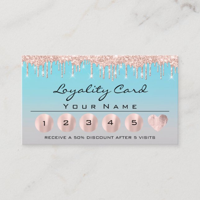 Loyaliy 6 Professional Esthetician Rose Heart Lash Business Card (Front)
