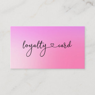 Loyalty 10 Nails Lashes Beauty Business Card