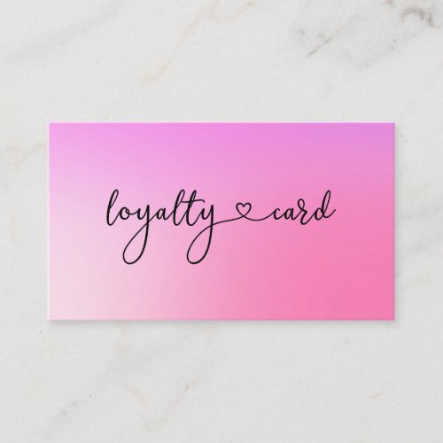 Loyalty 10 Nails Lashes Beauty Business Card