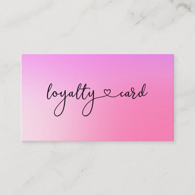 Loyalty 10 Nails Lashes Beauty Business Card (Front)