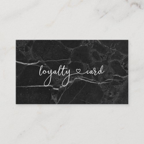 Loyalty 10 Nails Lashes Beauty Marble  Business Card