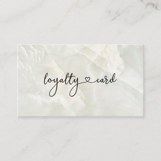 Loyalty 10 Nails Lashes Beauty Marble Business Card (Front)