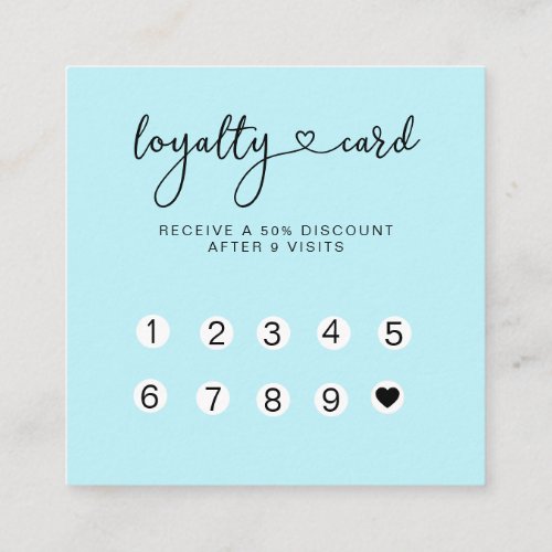 Loyalty 10 Nails Lashes Business Card Quadratische