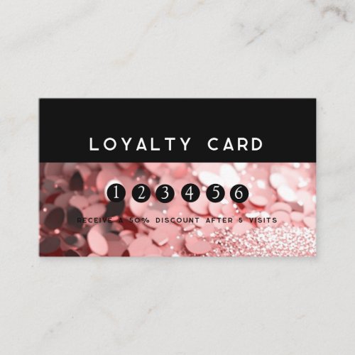 Loyalty 5 Nails Lashes Beauty Glitter Business Card