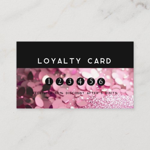 Loyalty 5 Nails Lashes Beauty Glitter Business Card