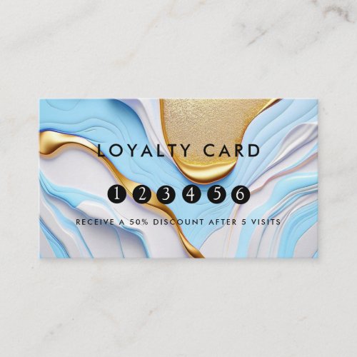 Loyalty 5 Nails Lashes Beauty Glitter Gold Business Card