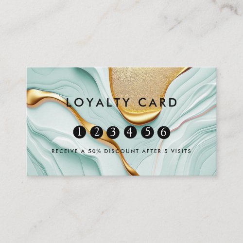 Loyalty 5 Nails Lashes Beauty Glitter Gold Business Card