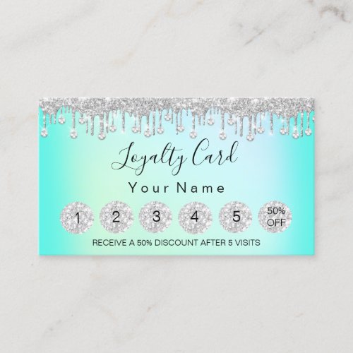 Loyalty 6 Makeup Esthetician Eyelash Diamond Gray Business Card