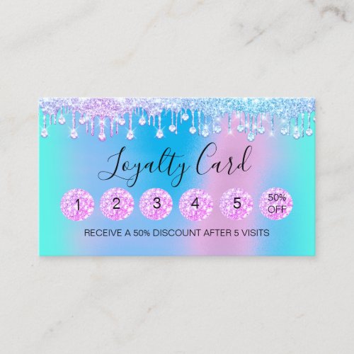 Loyalty 6 Makeup Esthetician Eyelash Pink Diamonds Business Card