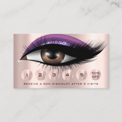 Loyalty  6 Makeup Makeup  Eyelash Drip Purple Rose Business Card