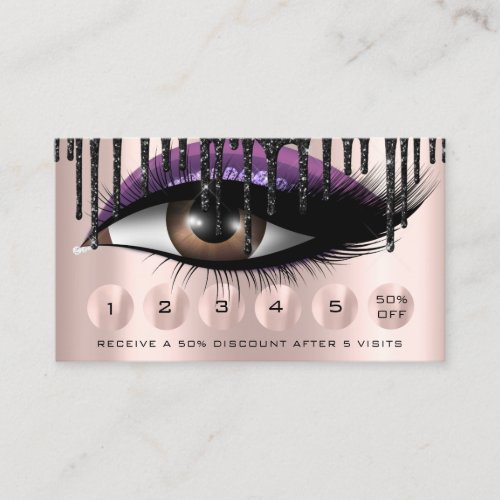 Loyalty  6 Makeup Makeup  Eyelash Drip Purple VIP Business Card