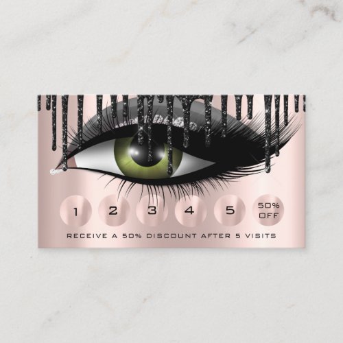 Loyalty  6 Makeup Makeup  Eyelash Drips Gray Black Business Card