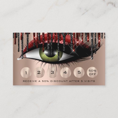 Loyalty  6 Makeup Makeup Eyelash Extension Drips Business Card