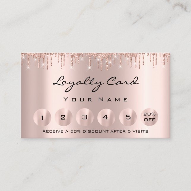 Loyalty 6 Makeutical esthetician Eyelash Rose Business Card (Front)