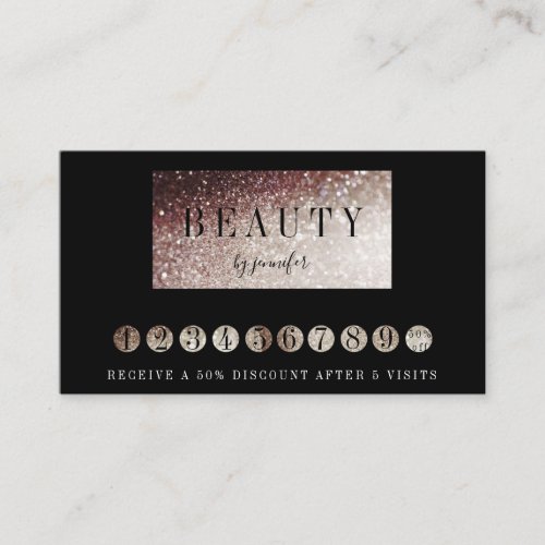 Loyalty 9 Nails Lashes Beauty Business Card
