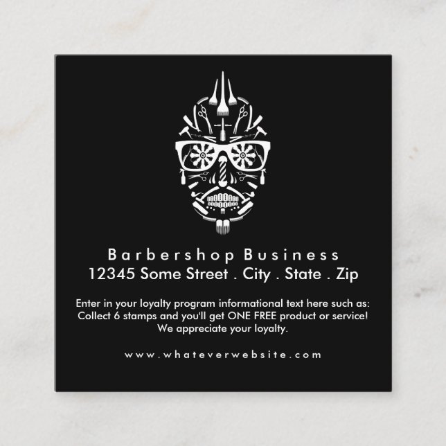 loyalty barbershop sugar skull card (Front)