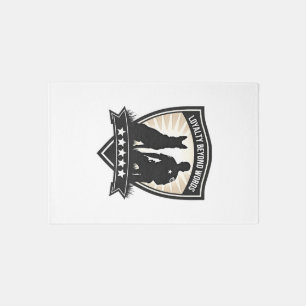 Loyalty Beyond Words Vintage K9 Police Badge Vecto Rug