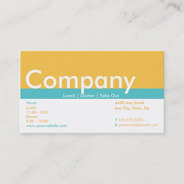 Loyalty Business Card Punch Card (Front)