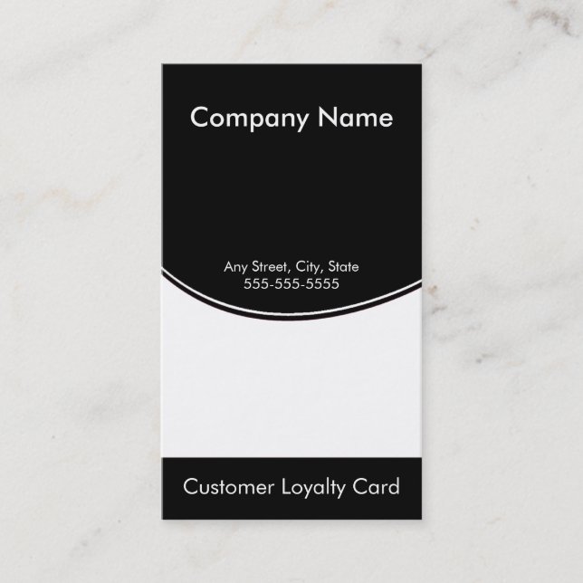 Loyalty Business Card Punch Card (Front)