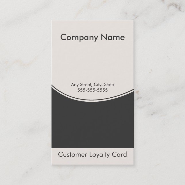 Loyalty Business Card Punch Card (Front)