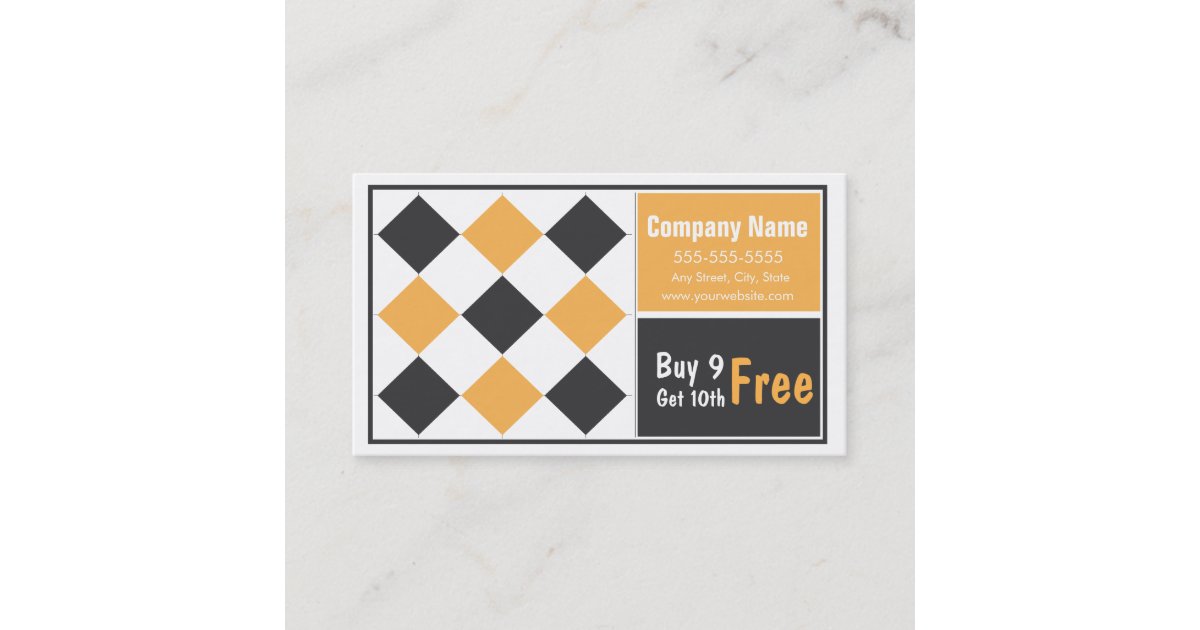 loyalty business card punch card zazzlecom