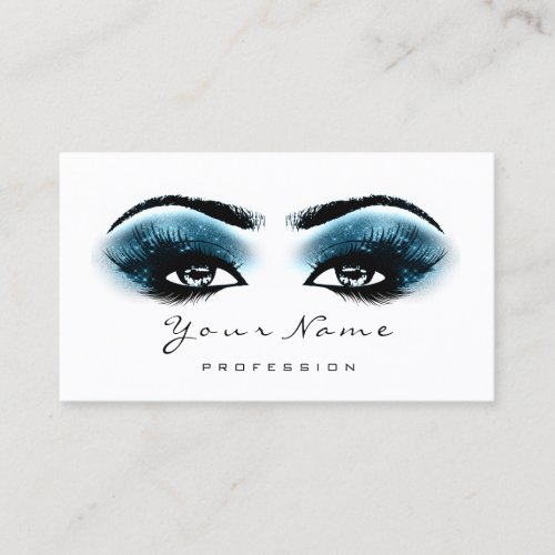 Loyalty Card 10 Makeup Lashes Extension Blue Navy