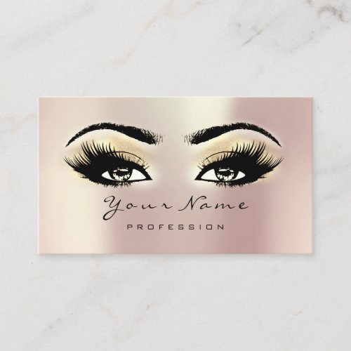 Loyalty Card 10 Makeup Lashes Extension Champaigne