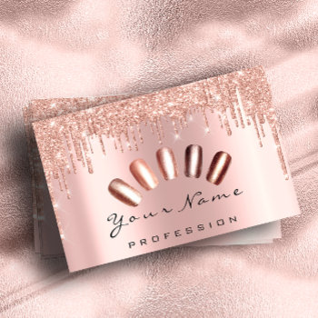 Loyalty Card 10 Punch Golden Crown Rose Nails by luxury_luxury at Zazzle