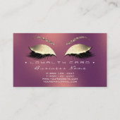 Loyalty Card 6 Beauty Salon Lashes Copper Rose (Front)