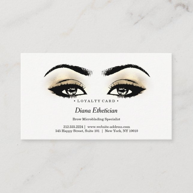 Loyalty Card 6 Beauty Salon Lashes Esthetician (Front)
