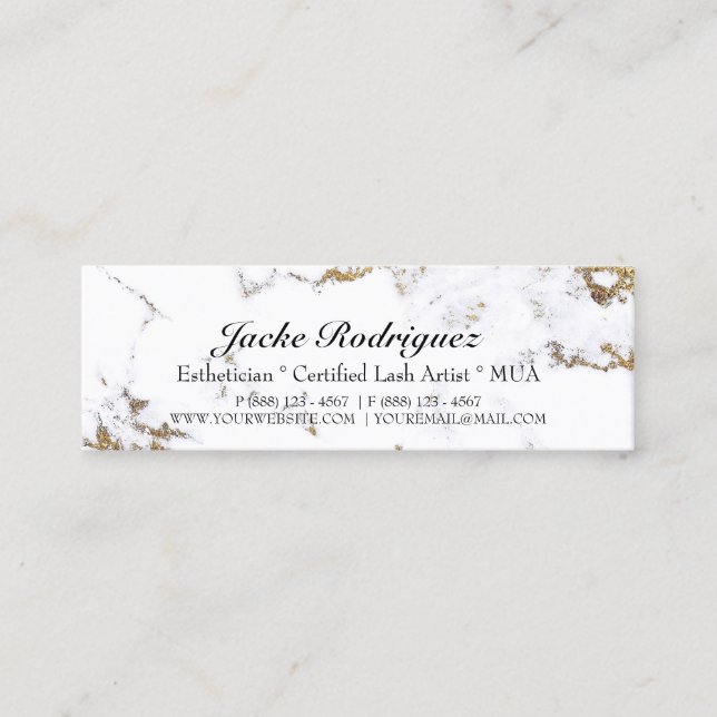 Loyalty Card 6 Black Punch Makeup Marble Crown (Front)