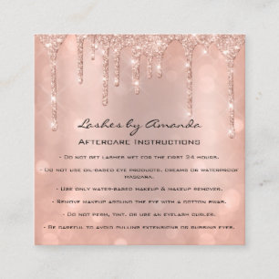 Loyalty Card 6 Punch Aftercare Lash Heart Rose
