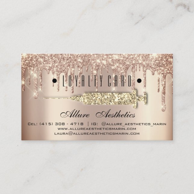 Loyalty Card 6 Punch Beauty Health Syringe B12 (Front)