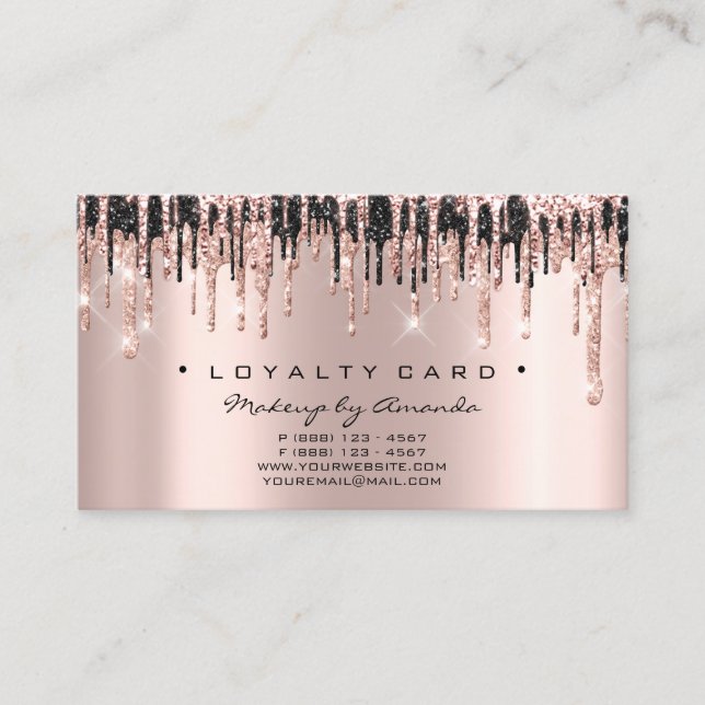 Loyalty Card 6 Punch Makeup Artist Beauty Studio (Front)
