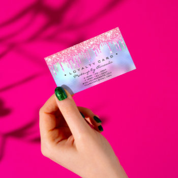 Loyalty Card 6 Punch Makeup Artist Drips Ombre by luxury_luxury at Zazzle