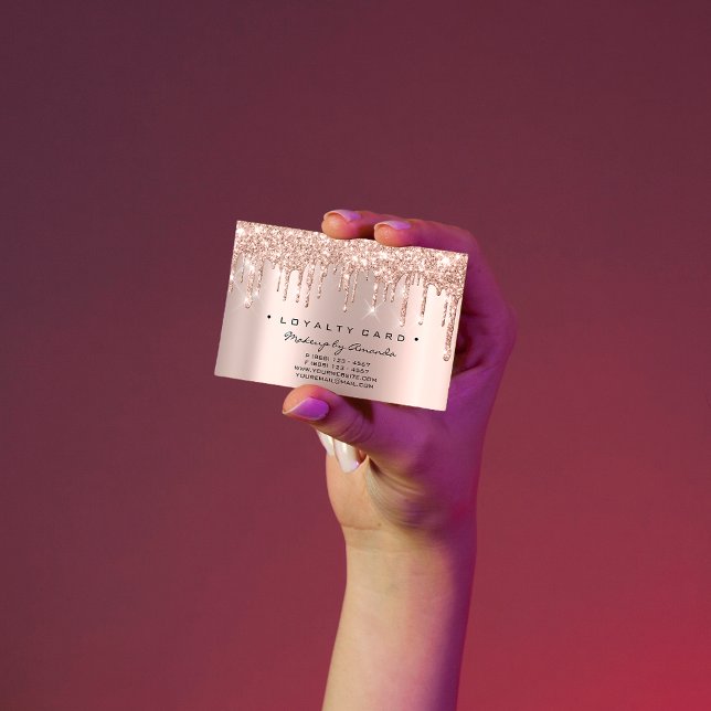 Loyalty Card 6 Punch Makeup Artist Heart Rose Drip (Loyalty Card 6 Punch Makeup Artist Heart Rose Drip)