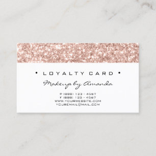 Loyalty Card 6 Punch Makeup Artist Spark Pink Whit