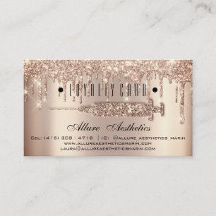 Loyalty Card 6 Punch Makeup Artist Syringe B12