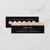 Loyalty Card 6 Punch Makeup Beauty Rose Black Spar (Front/Back)