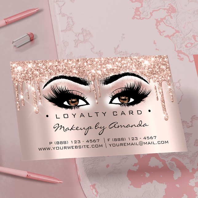 Loyalty Card 6 Punch Makeup Lashes Heart Rose Brow (Creator Uploaded)