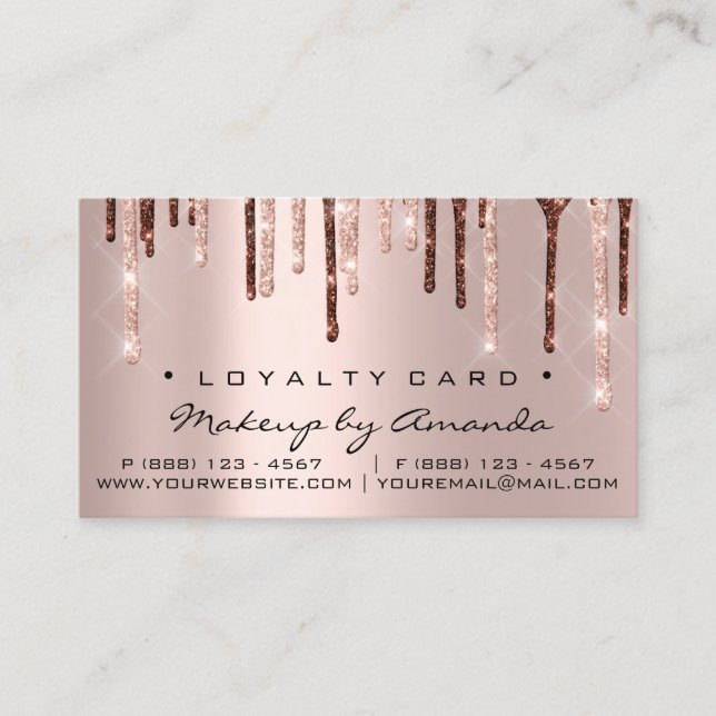 Loyalty Card 6 Punch Makeup Waxing Crown Lashes (Front)