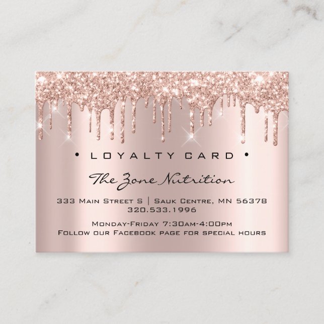 Loyalty Card 6 Punch Nutrition Health Herbs Rose (Front)