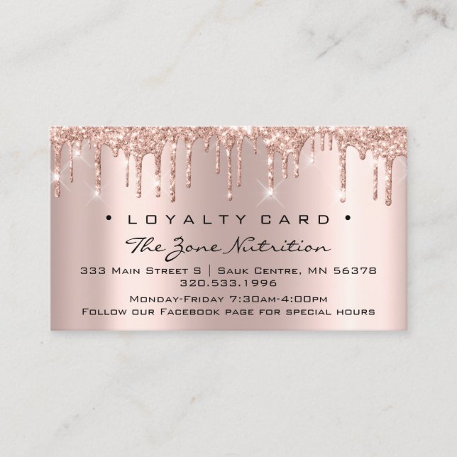 Loyalty Card 6 Punch Nutrition Health Medicine (Front)