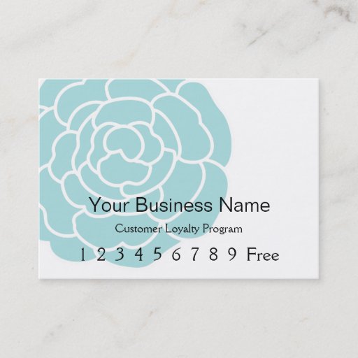 Customizable Loyalty Card :: Big Blue Flower Business Card