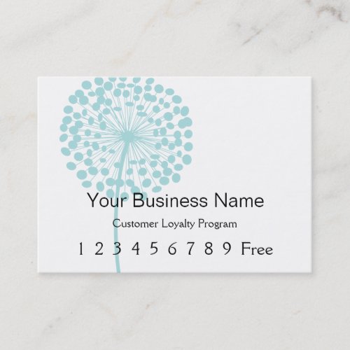 Loyalty Card :: Blue Dandelion Business Cards