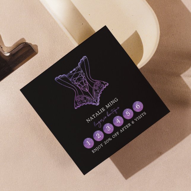 Loyalty Card Business Lace Lingerie Boutique (Creator Uploaded)